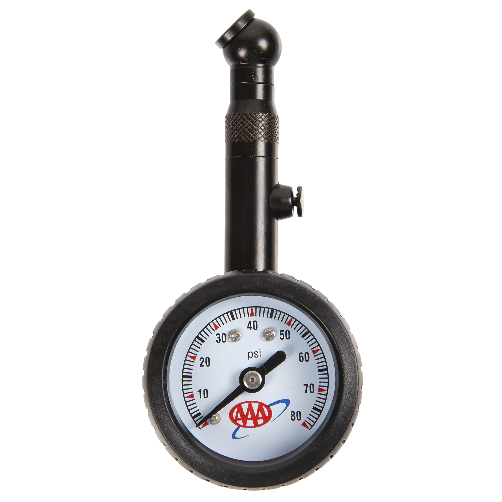 Lifeline AAA Dial Style Tire Gauge - 0-80 PSI, Easy-to-Read Dial, Heavy-Duty, Model# 4357AAA